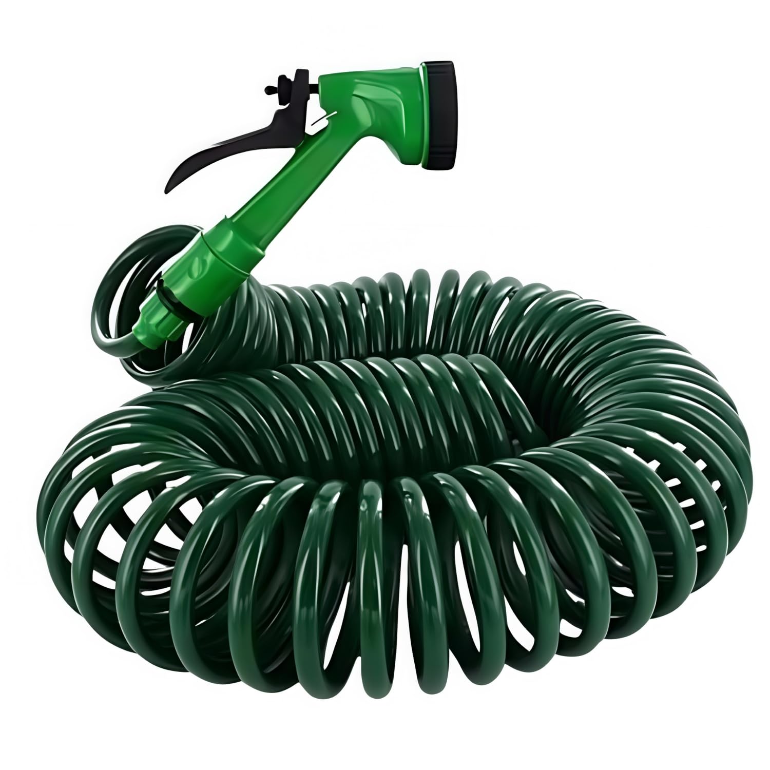 Expandable Garden Hose 7.5m, Lightweight Flexible Hose with 7 Function Nozzles, Leak-Proof Metal Interface, Kink Free, Wear-Resistant, Outdoor Long Hose Pipe for Car Wash, Yard, Lawn (49.2ft)
