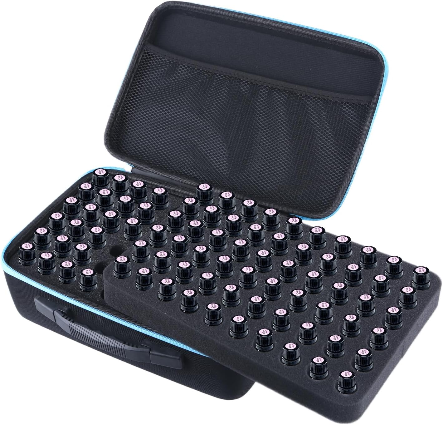 Essential Oils Storage Case, Essential Oil Travel Case For 120 Bottles 5-10ML Roller Storage Organizer Bag EVA Carrying Case Home And Travel Use