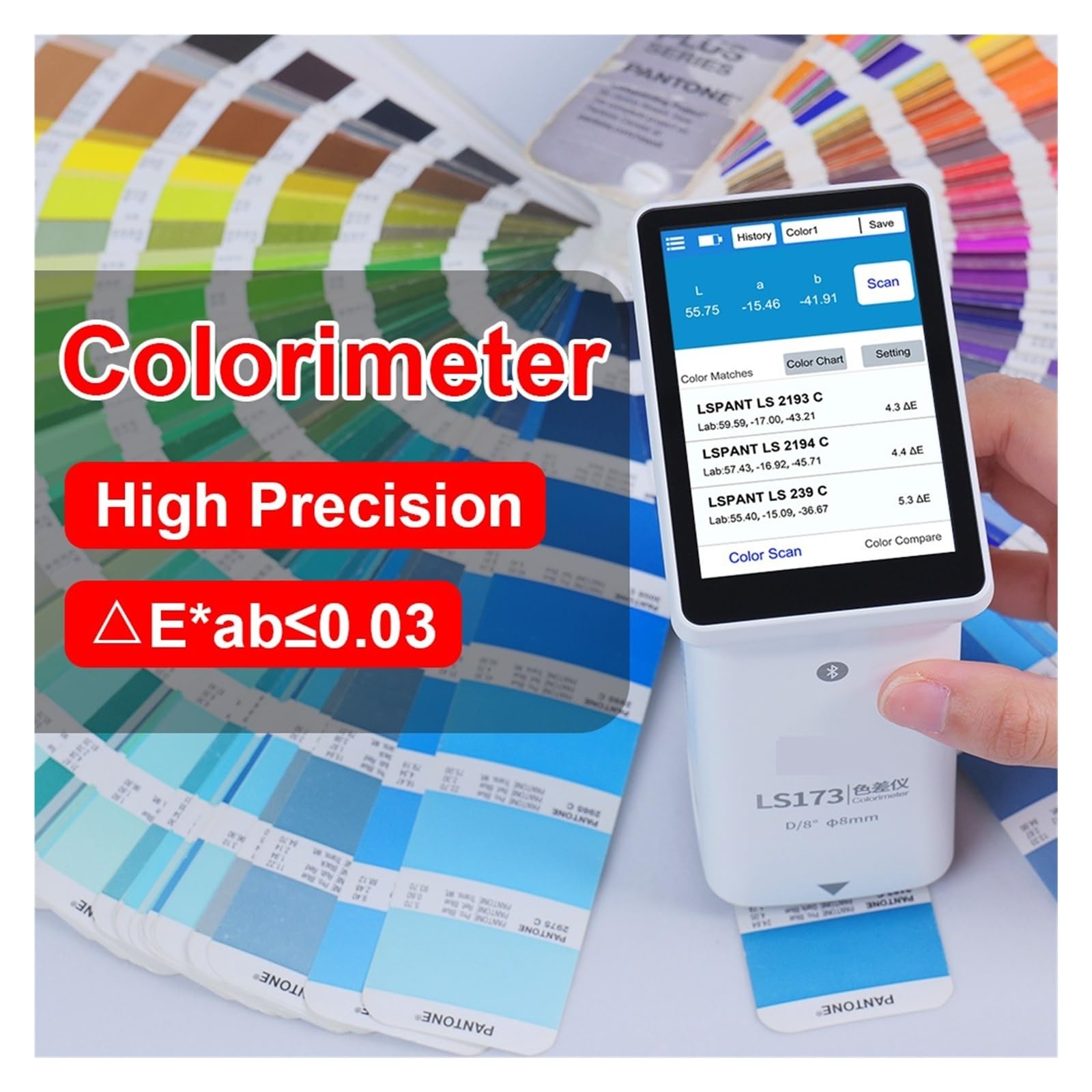 LS172/3/5 Digitales Kolorimeter Farbprüfer 45°/0° D/8° Einfache Bedienung(LS175)