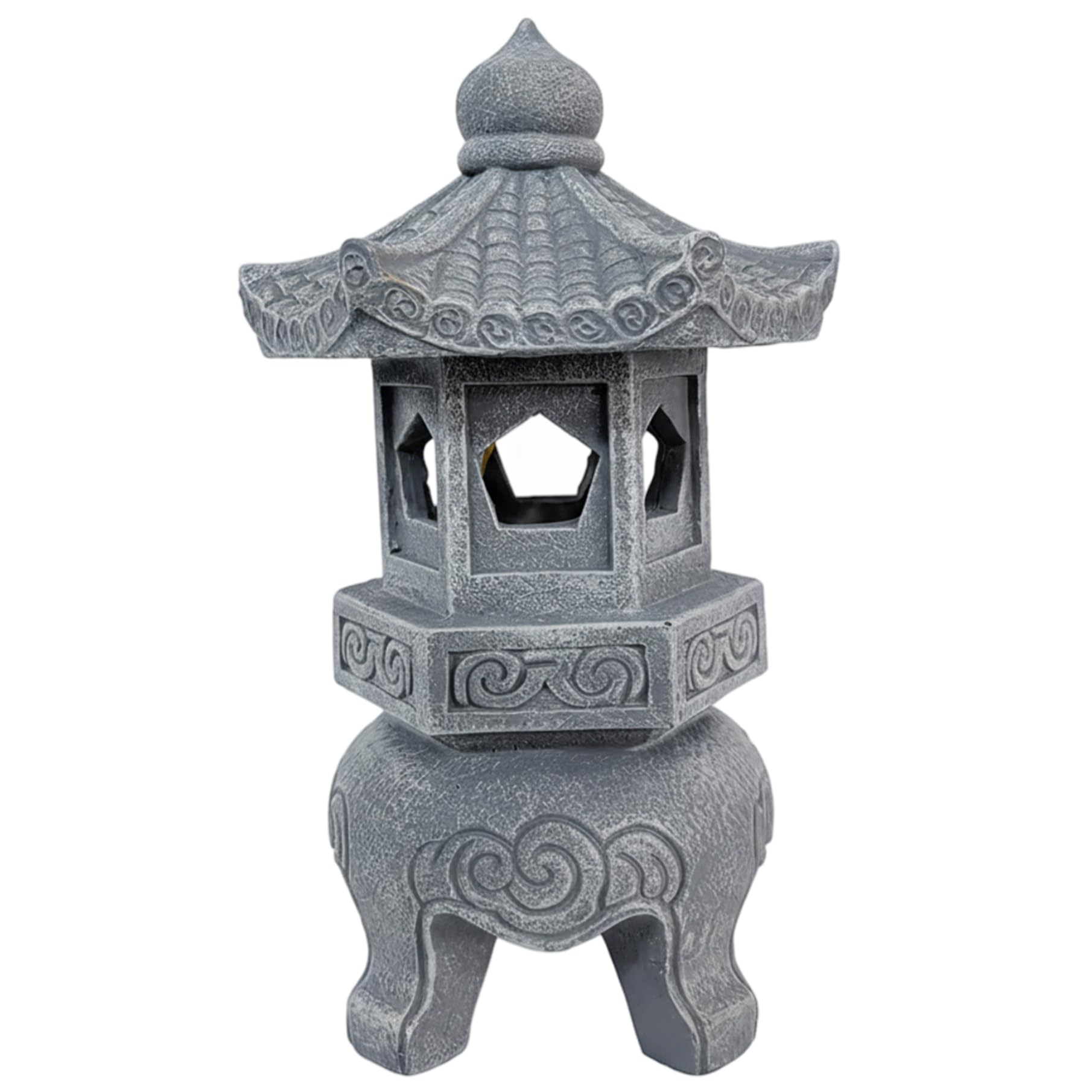 Hotainoys Style3 Pagoda Garden Statue, Resin Solar Japanese Pagoda Lantern, Decorative Zen Garden Landscape For Yard Patio Lawn, Style 3 Statue