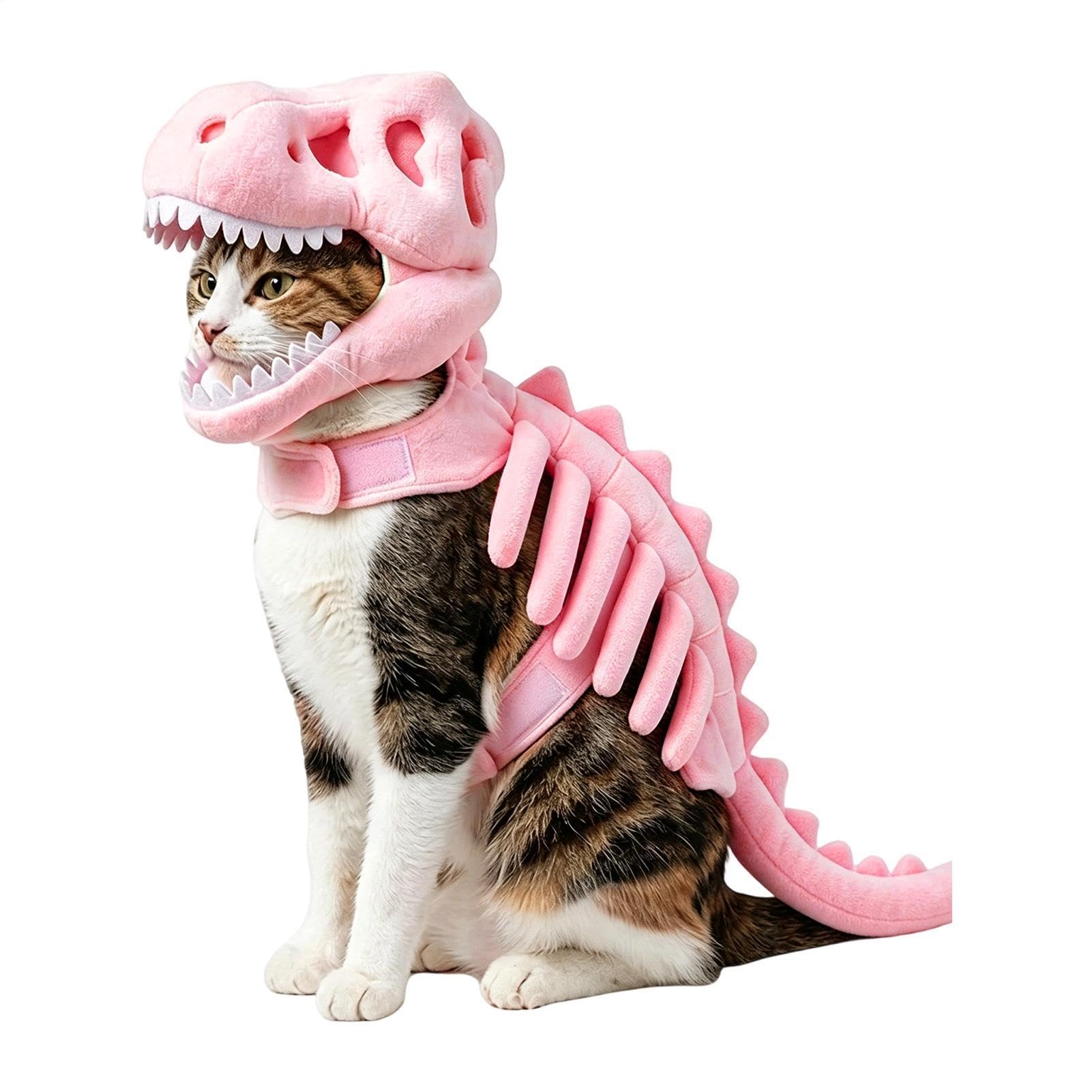 Kostium kota dinozaura miękki pluszowy szkielet 3D zabawny strój cosplay