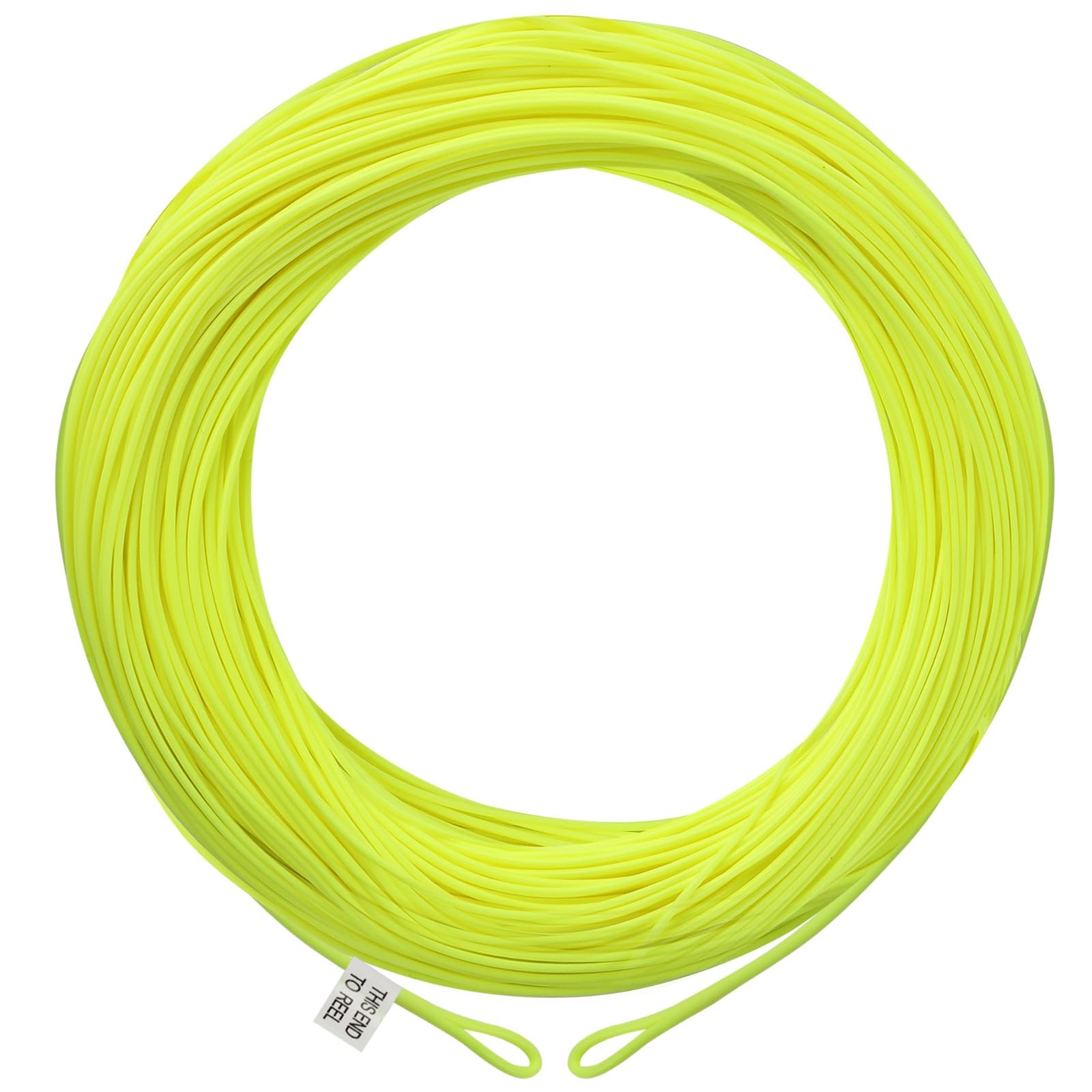 Maxcatch Fly Fishing Line with Two Welded Loops, Weight Forward Floating, 100FT, Multiple Colors, WF1F-WF9F, for Freshwater Fly Fishing (Yellow with 2 welded loops, WF6F)
