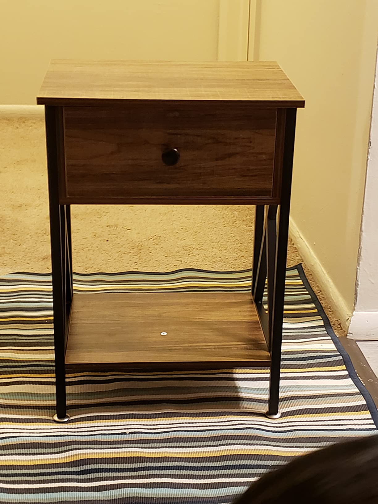 16/mo Finance VECELO Nightstand,Side End Table with Drawer,Storage
