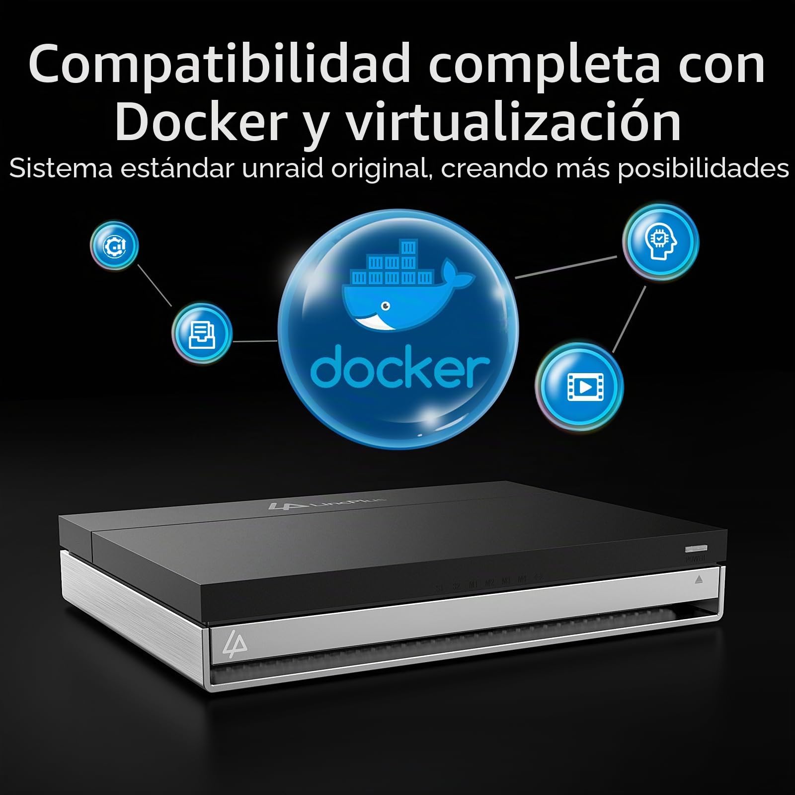 LincStation N2 NAS 6 Bahías - Intel N100 4 Núcleos | 10 GbE | 16GB LPDDR5 | 128G eMMC | 2 Discos Duros SATA de 2,5" + 4 Ranuras M.2 NVMe | 2 Años Garantía | HDMI 4K | Almacenamiento Conectado a La Red