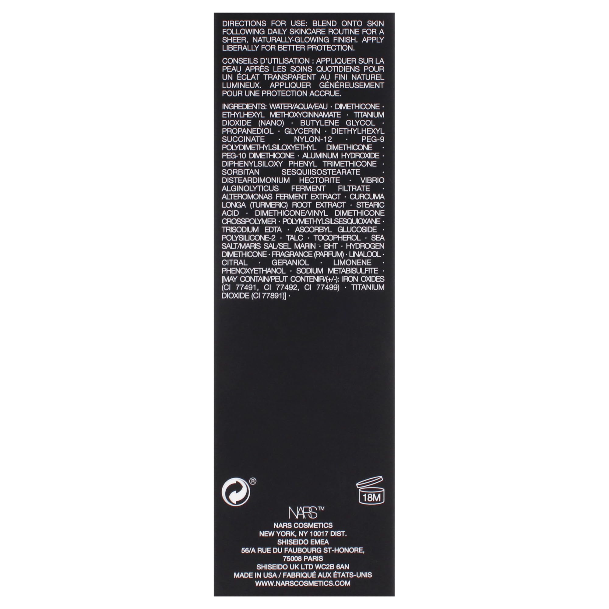 Nars Krem nawilżający o szerokim spektrum LSF 30 – Terre Neuve 1,9 oz