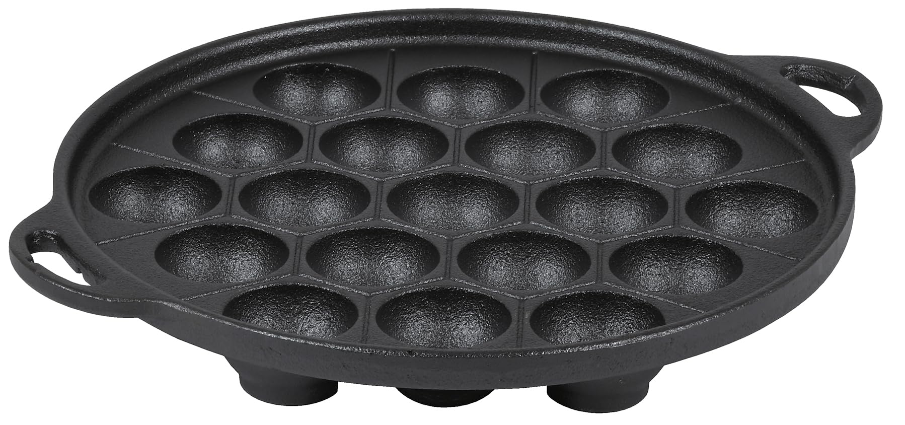 Pearl Metal HC-942 Takoyaki Plate, 19 Holes, Iron Casting, Induction Compatible, Gas Fire Compatible, Burnister