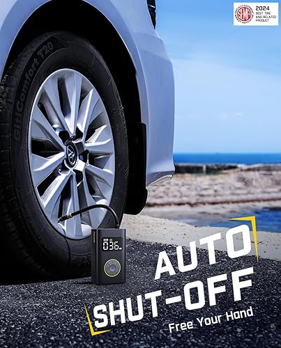 Miniatura 5 de Fanttik X9 Pro - Inflador de neumáticos portátil para motocicleta, bomba eléctrica de inflado rápido de 27 segundos con medidor digital de presión