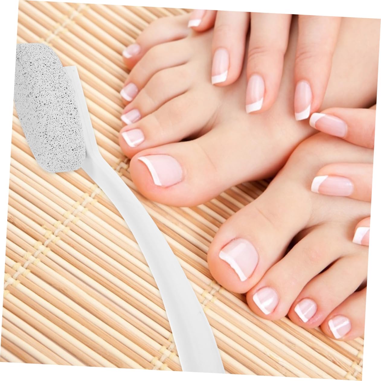 2 Limas de Pedicura Portátiles para Pies Mango Largo y Piedra Pómez de Abs, Herramienta para Eliminar Durezas y Células Muertas, Apta todo Tipo de Pieles