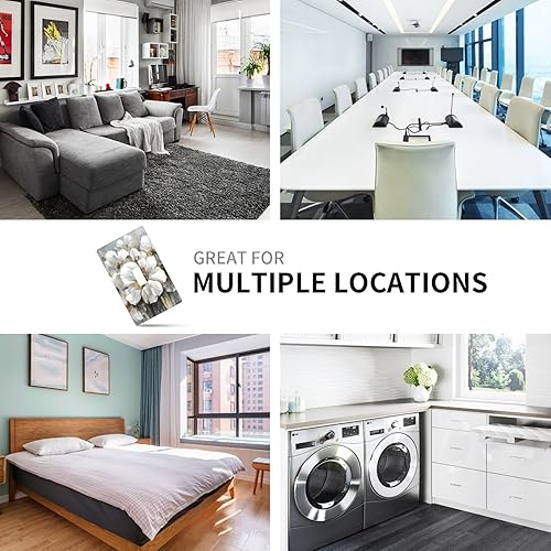 Miniatura 7 de Blanco gris floral con oro placa de pared de palanca individual flor acuarela interruptor luz cubierta decorativo enchufe tapas para tomas de