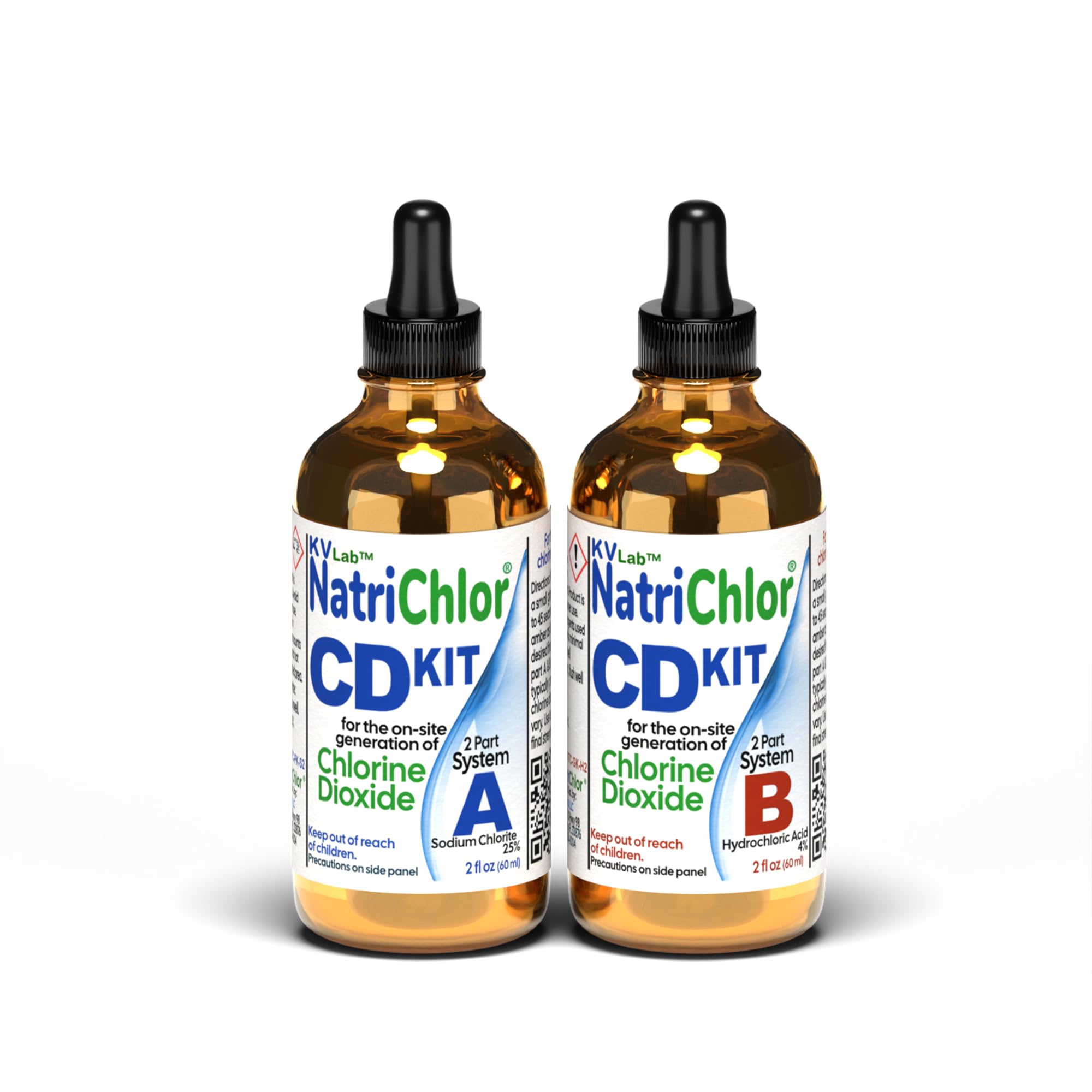 The Original NatriChlor CD Set in Accu-Drop Bottles | HCL | Medium Size (4 oz Total)