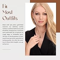 Vista 48 de Collar de estrella de David para mujeres y hombres, collar de estrella judía relleno de oro de 14 quilates, collar de Israel Aurora Borealis