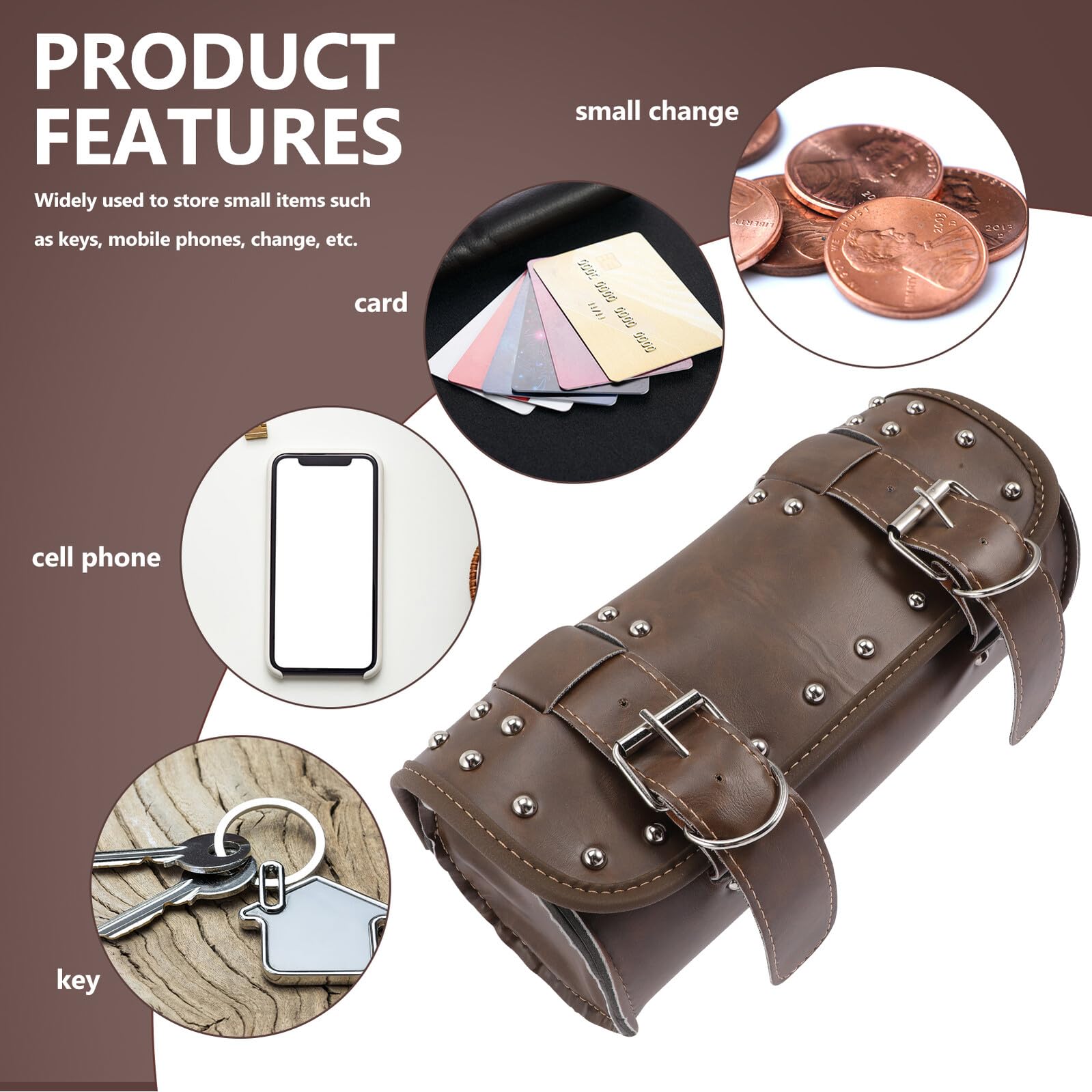 Borsa Manubrio PU Resistente Agli Strappi Organizer Porta Attrezzi Capacità Ampia per Accessori da Riparazione Design Ergonomico e Antiscivolo per Viaggi Lunghi