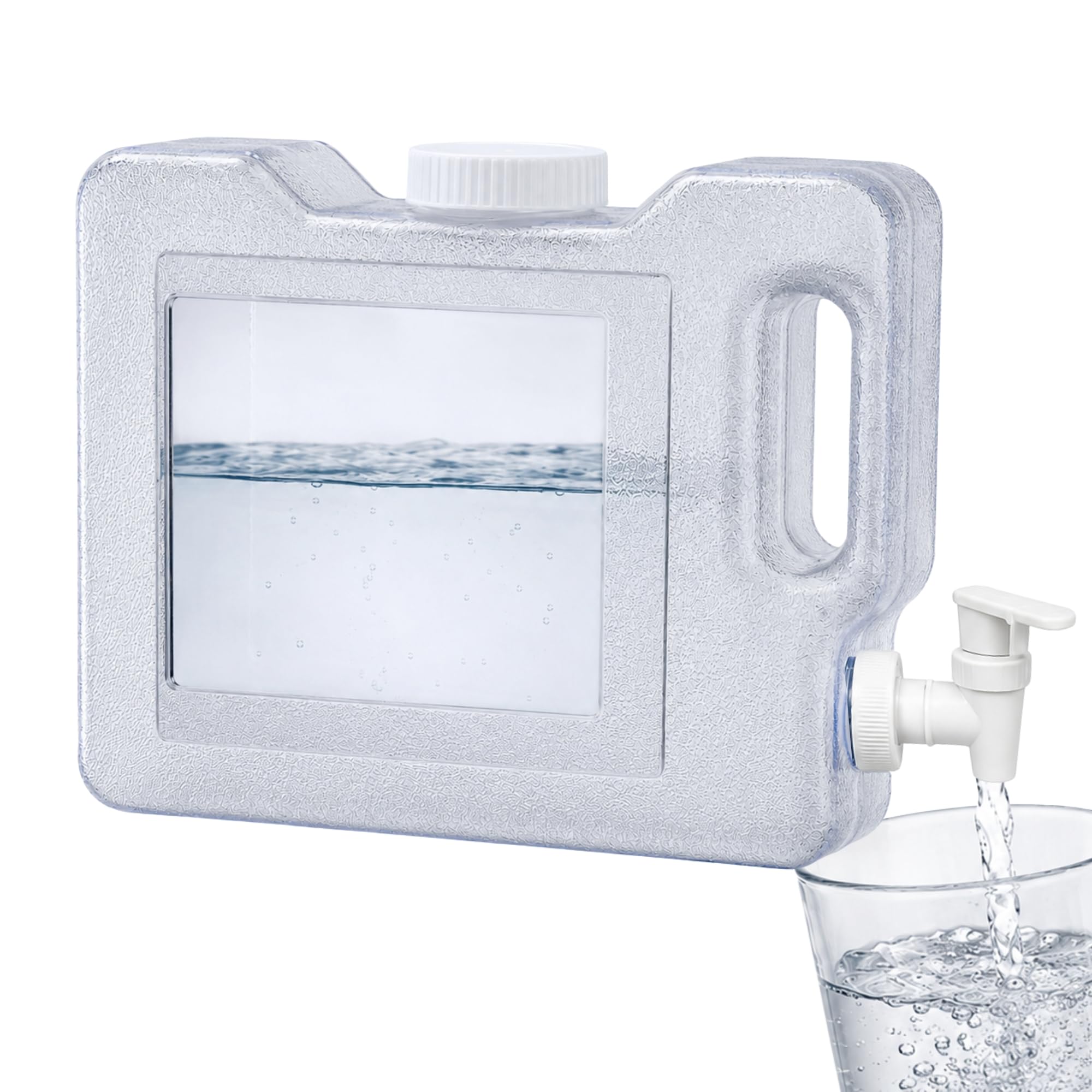 Dispensador de Agua Fria para Nevera, Dispensador de Bebidas de plástico, Ergonómico con asa, Plástico PETG Libre de Fugas, Libre BPA, Dimensiones 26 cm Largo x 21 cm Alto x 7 cm Ancho, 3 litros