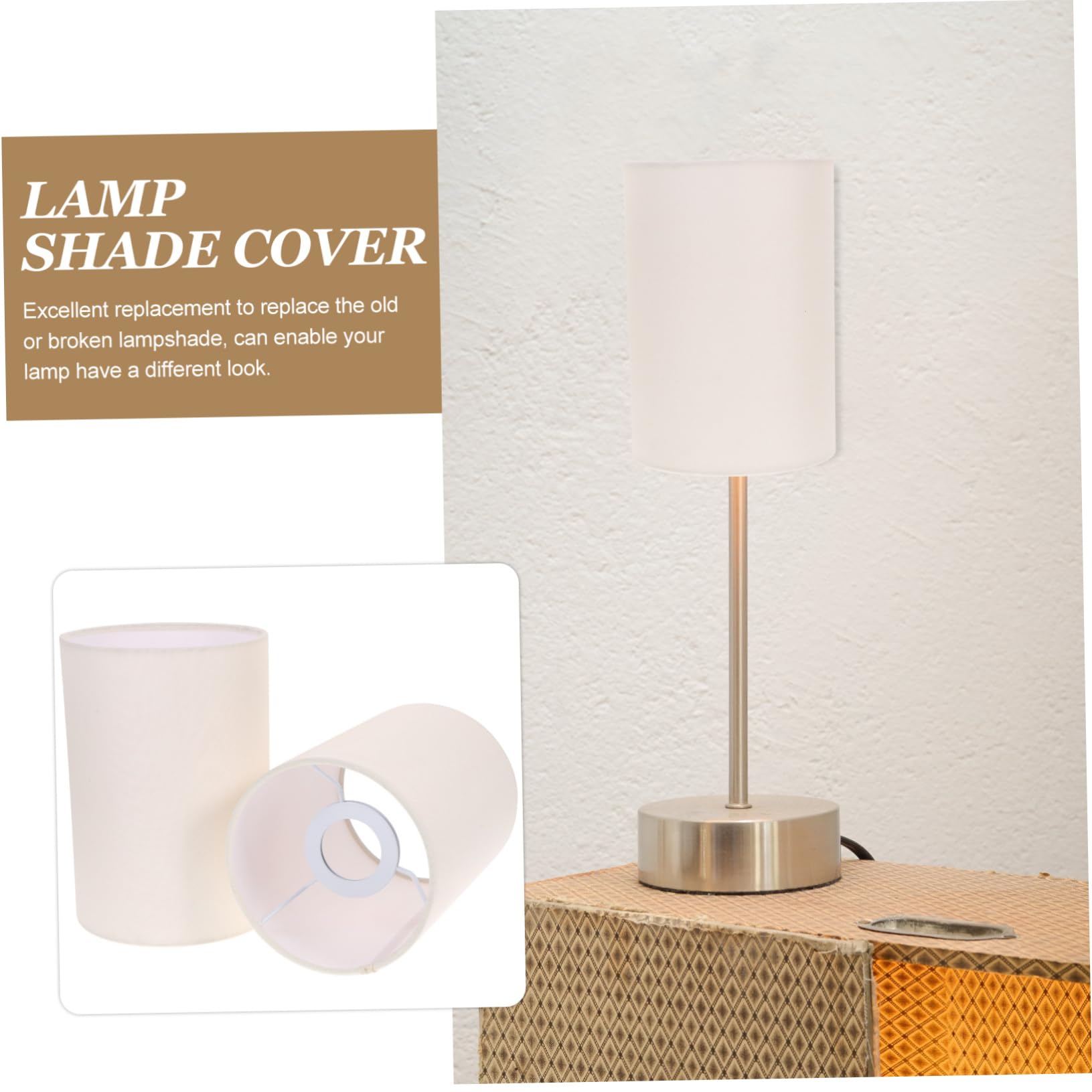 Angoily 2pezzi Paralume in Tessuto Lino Forma Rotonda Confezione Da Adatto Per Lampade Sospensione Lampade Da Soffitto e Tavolo