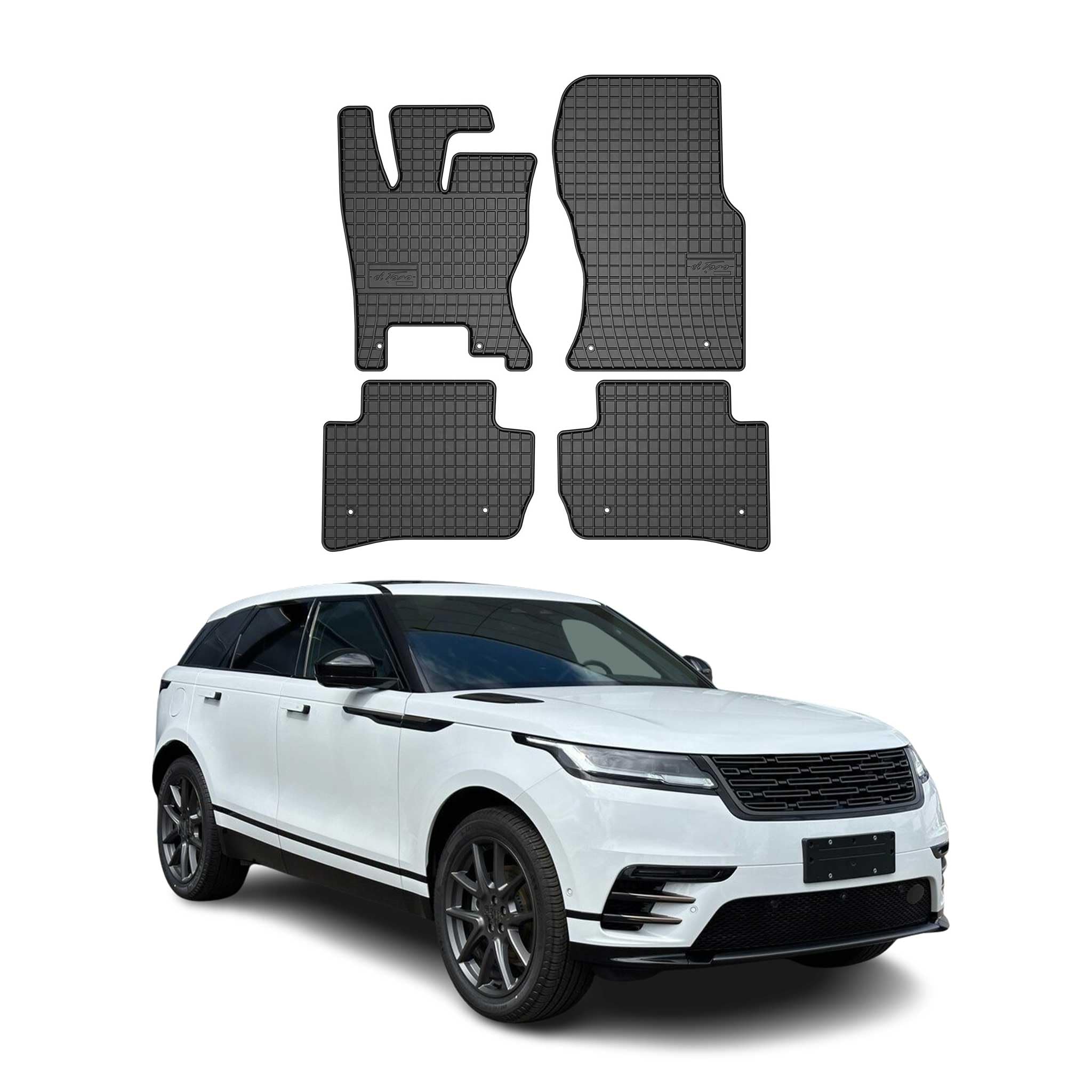 OMAC Fußmatten für Land Rover Velar 2017-2026 Gummi 4X Schwarz