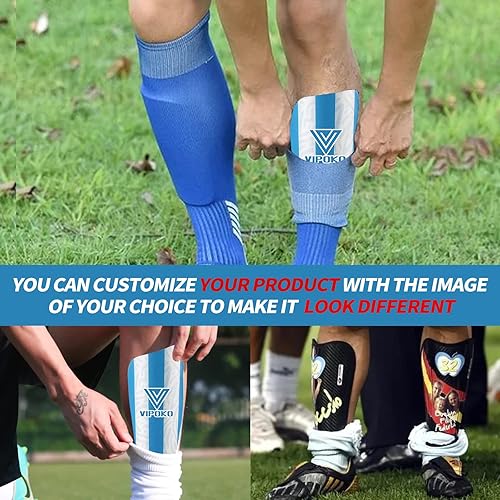 Miniatura 3 de Espinilleras de fútbol personalizadas para niños pequeños, espinilleras de fútbol para hombres. Regalo para equipo de fútbol protector para niños,