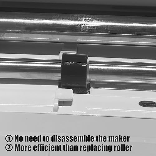 Miniatura 4 de Paquete de 12 anillos de retención compatibles con piezas de repuesto de rodillos de goma Cricut Maker, mantiene el rodillo de goma en su lugar,