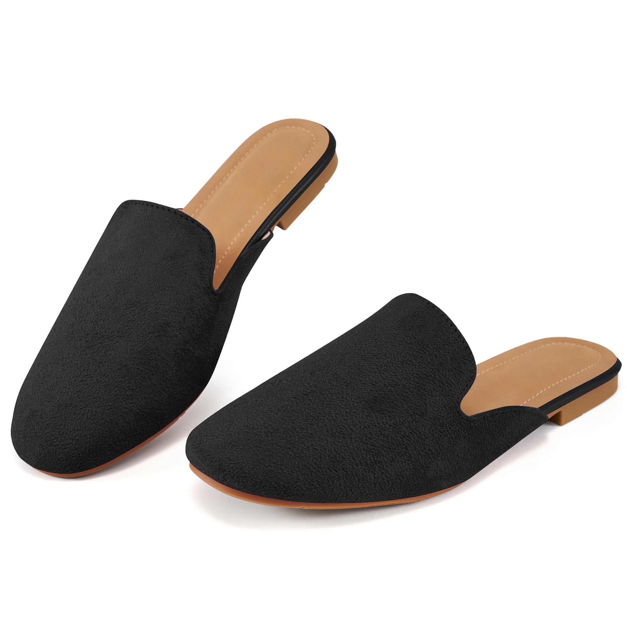 Mules Shoes Womens Backless Flat Shoes Work Shoes Women Hawkwell