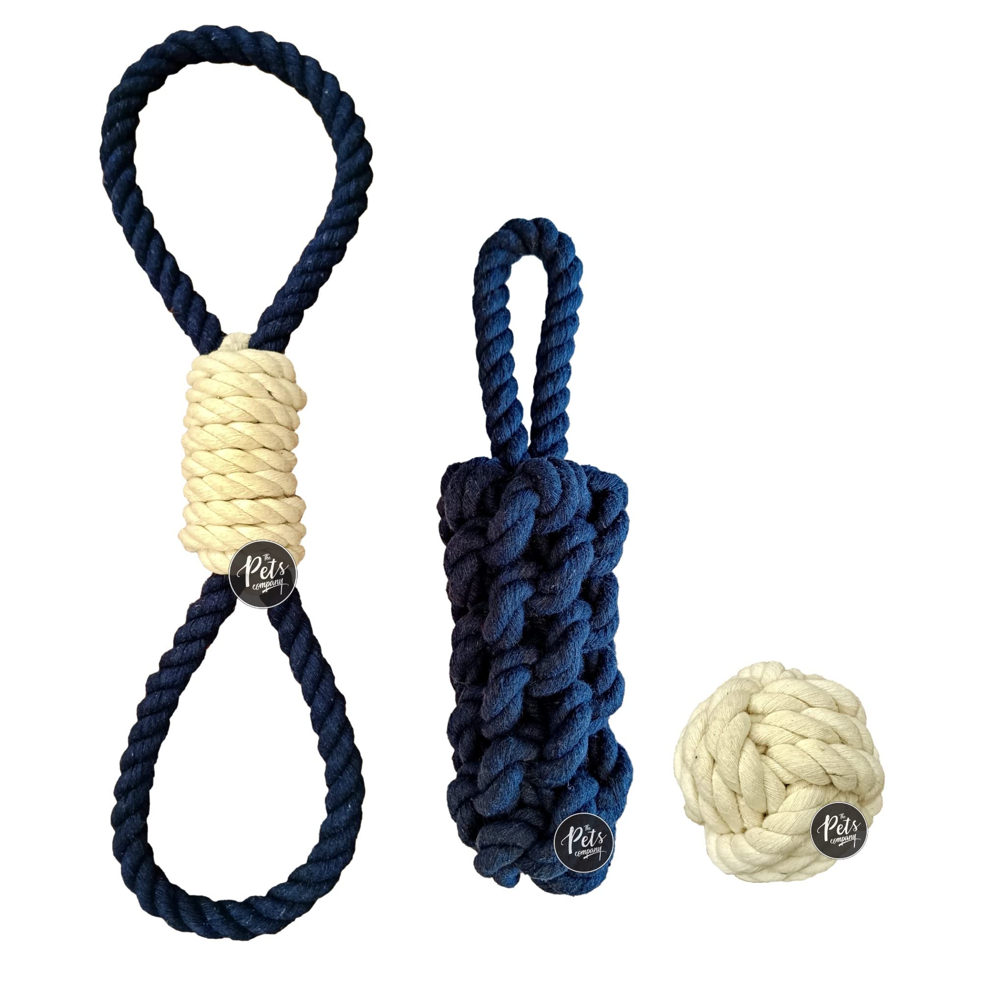 The Pets Company Dog Rope Toy for Adult Aggressive Chewers, Dental Cleaning (Tug + Natural Loop + Dog Ball) Dog Toy Combo of 3 for Large Dogs (B0BQGNKSJC) Amazon Price History, Amazon Price Tracker