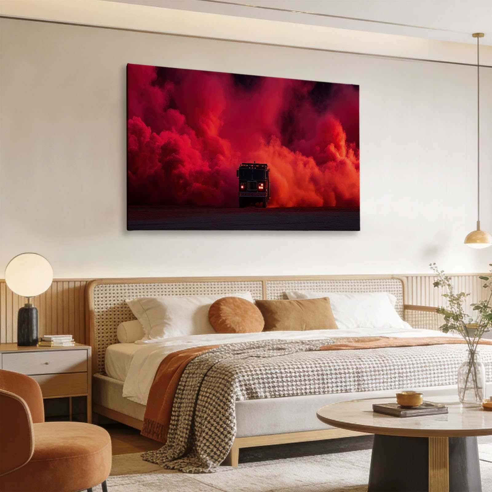 Leinwandbild 120 x 80 cm Filme Autos Flammen Wandbilder Dekoration, Modern Holzrahmen Leinwand Bild Wohnzimmer Schlafzimmer Küche Büro Deko Wand Kunstdruck