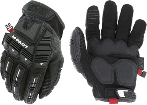قفازات العمل الشتوية Mechanix Wear ColdWork M-Pact - قفازات عمل شديدة التحمل معزولة ومقاومة للرياح والماء - حماية من الصدمات - قابلة للغسل في الغسالة - كبيرة - أسود ورمادي