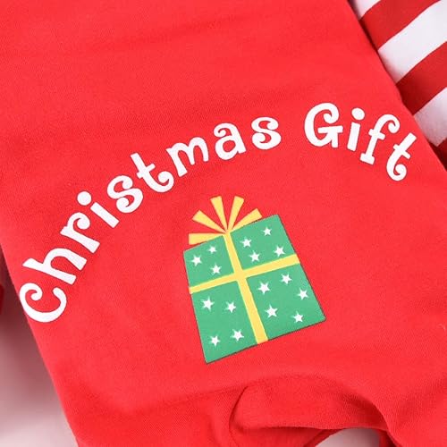 Miniatura 8 de Aalizzwell Traje de Navidad para bebés, niños y niñas, traje de Navidad, mameluco de elfo y Papá Noel