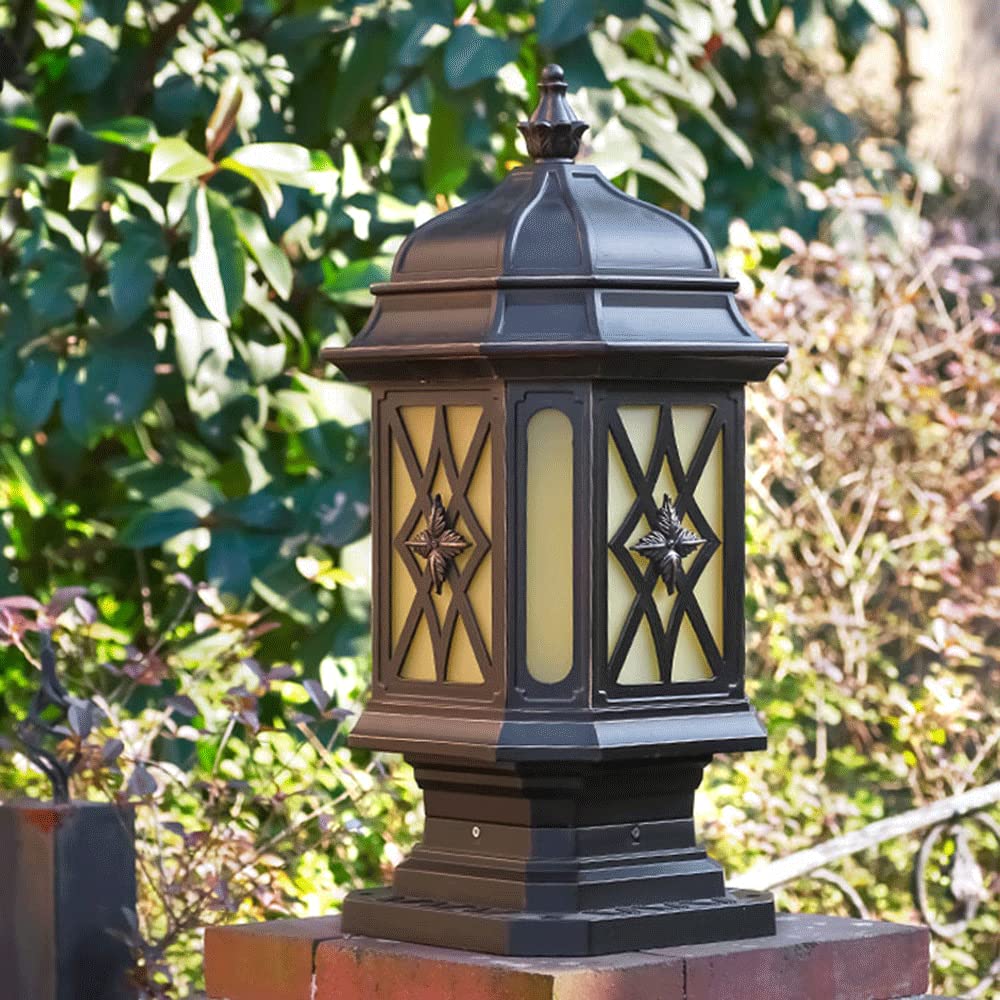 Słupki ogrodowe zewnętrzne światło, nowoczesne patio filar światła lampa podłogowa E26 60W tradycyjna oprawa słupkowa wodoodporna lampa podłogowa Vintage do montażu na molo do ogrodzenia