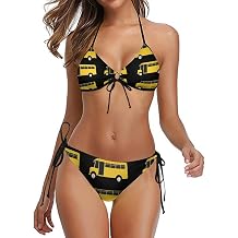 Soft Bathing Suit Sexy Sling Triangle Bikini with Detachable Chest Pad for Women