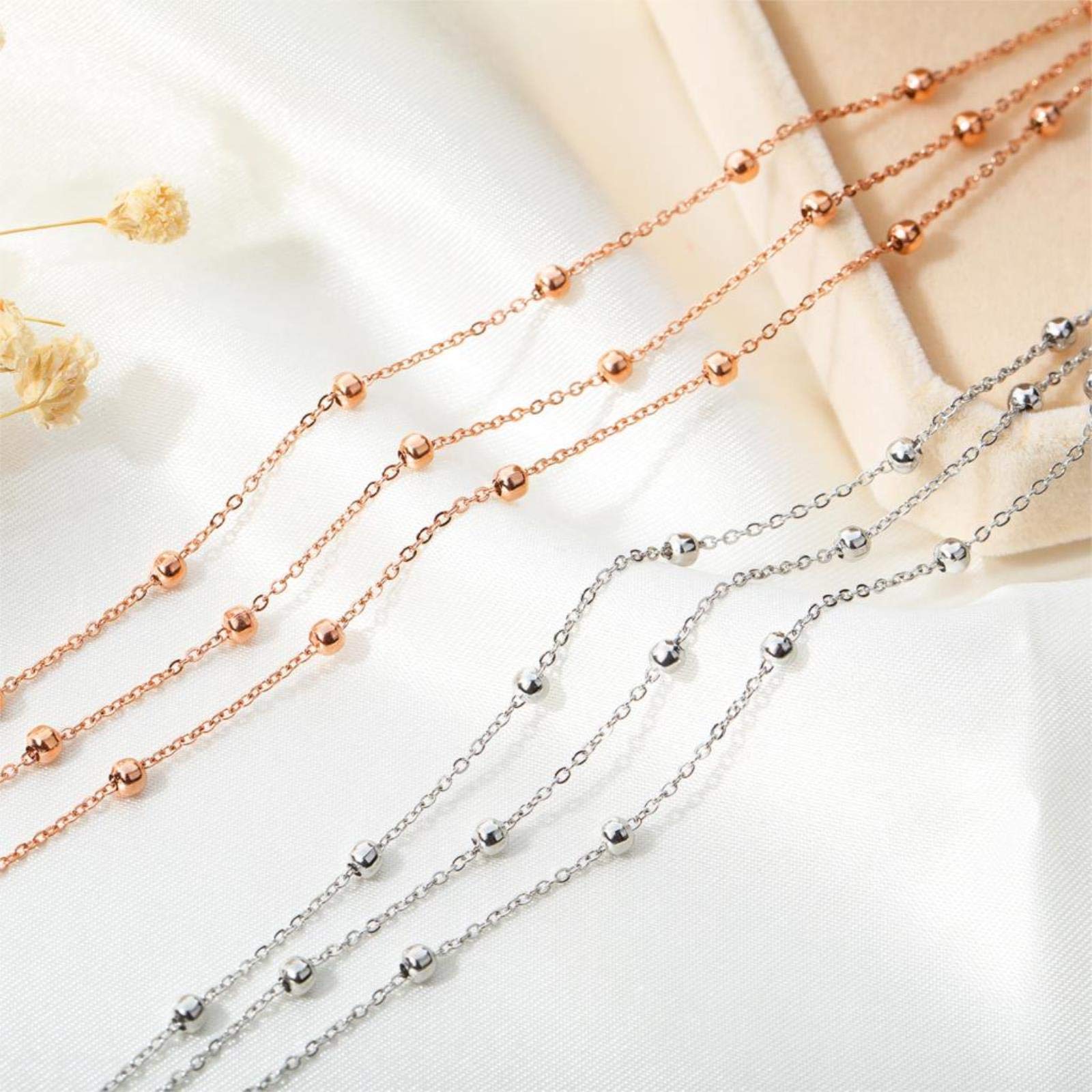 Cavigliera alla Multistrato Fatta a Mano con Perline per Le Donne Sandali a Piedi Nudi Bracciale Cavigliere Piede Gotico Boho Gioielli Regalo