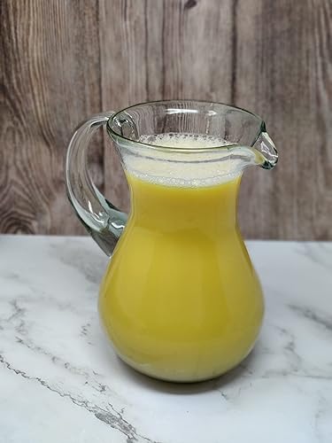 Miniatura 3 de Jarra mexicana de vidrio soplado a mano, diseño transparente natural (84 onzas)