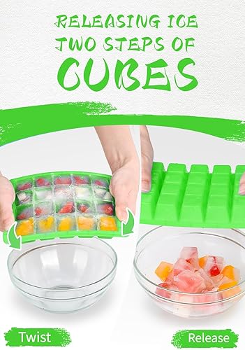 Miniatura 3 de Bandeja para cubitos de hielo, bandejas redondas para cubitos de hielo con tapa y contenedor, bolsa de almuerzo aislada, molde para hacer bolas de