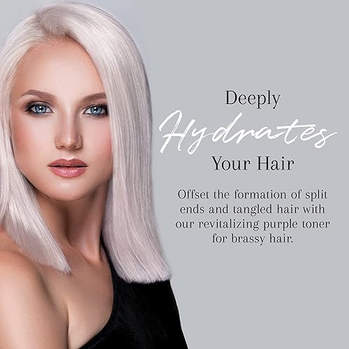 Miniatura 7 de Light Scale Care - Spray anti-amarillo, tóner morado para cabello rubio y reflejos, tóner nutritivo e hidratante para el cabello, neutraliza los