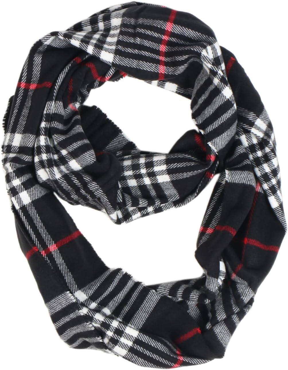 TZ Promise Unisex's Infinity Scarves Tartan Plaid & Checks Soft Long for Cold Weather Winter