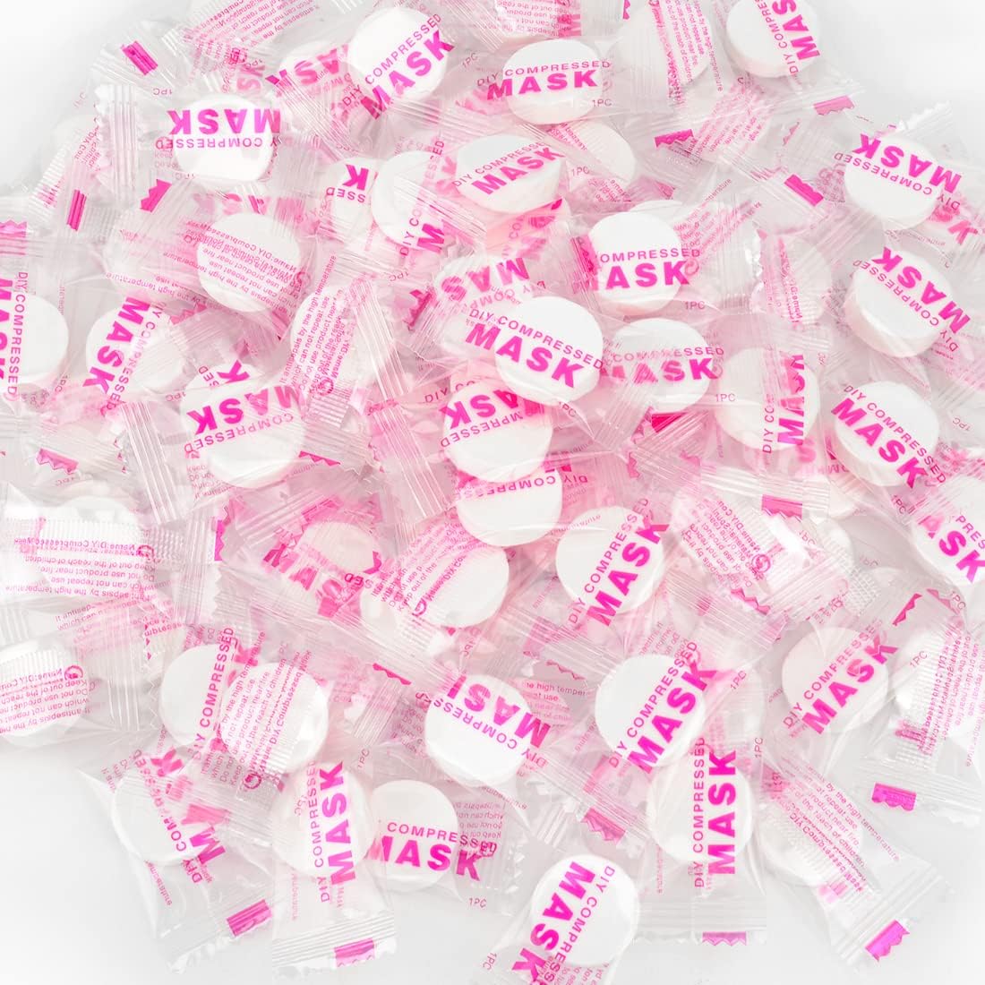 GNAFOTU Travel Facial Paper Natural Cotton Wrapped Paper,100 pcs Compressed Facial Mask Sheet DIY Compressed Disposable Facial Masks for Home (A)