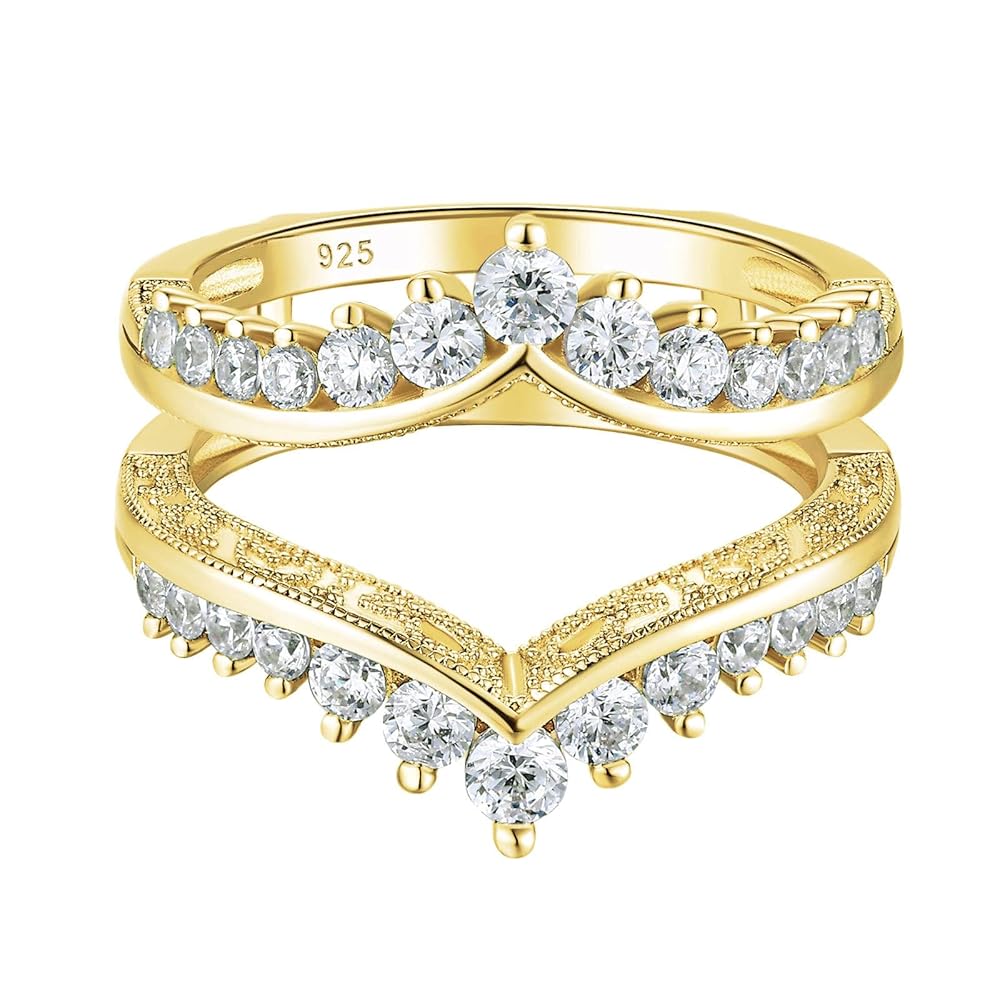 Amazon.com: Wuziwen Vintage Crown Anniversary Band Bridal