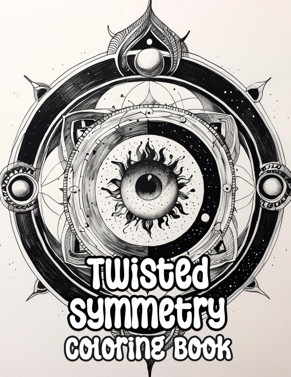 Twisted Symmetry Coloring Book: Colouring Pages Of Horror Decorative Mandalas Dark Repeat Patterns Scary Zen Art Creepy Geometric Motif Evil Skull ... Mindfulness | For Kid Adult Teen Senior