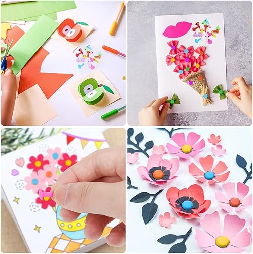 Miniatura 7 de LOMIMOS 500 piezas de mini sujetadores de papel, pasador dividido para manualidades, proyectos escolares, álbumes de recortes, bricolaje, 0.47 x 0.3