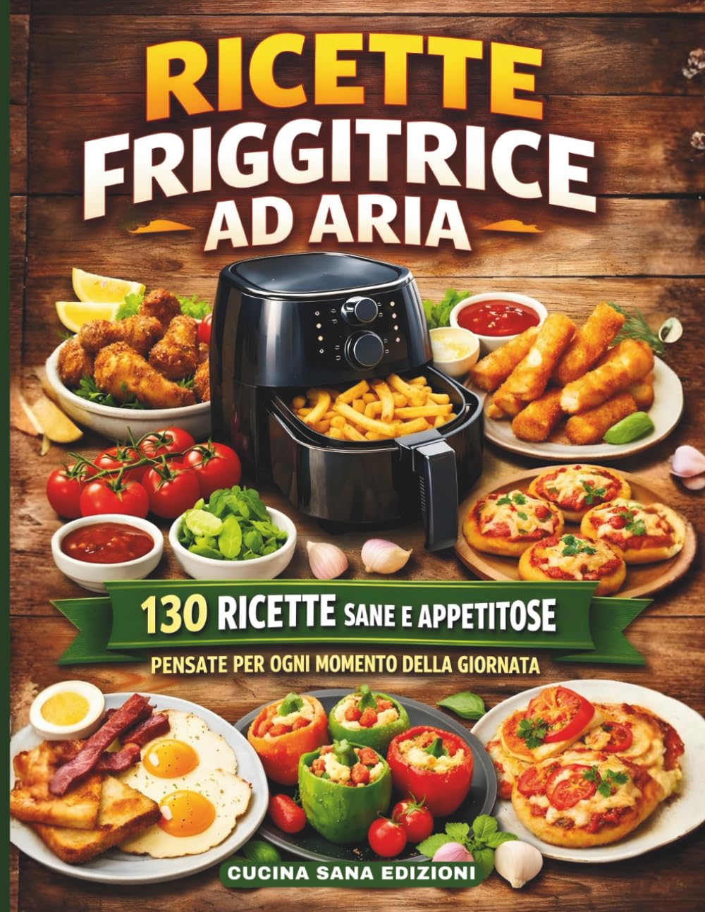 RICETTE FRIGGITRICE AD ARIA: Un percorso completo con 130 ricette sane e appetitose, pensate per ogni momento della giornata. Colazioni, antipasti, ... vegane e dolci pronti in pochi minuti
