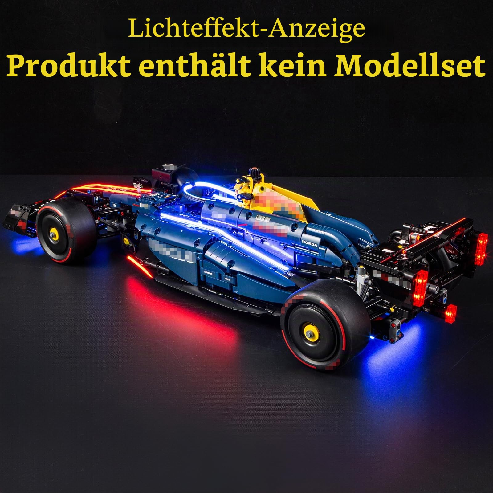 GEAMENT LED Licht-Set Kompatibel mit LEGO Oracle Red Bull Racing RB20 F1 Rennauto Technic 42206 Bausteine Modell (Modellsatz Nicht enthalten)