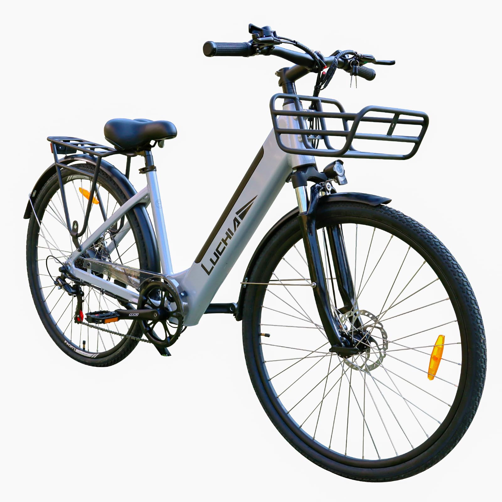 ZIMONDA Ebike Men's Women's Torque Sensor Electric Bicycles 27.5 Inch with 250 W Motor & 36 V City Mountain E Bicycles Professional 6-Speed Transmission up to 100 km (Silver) Sports & Outdoors