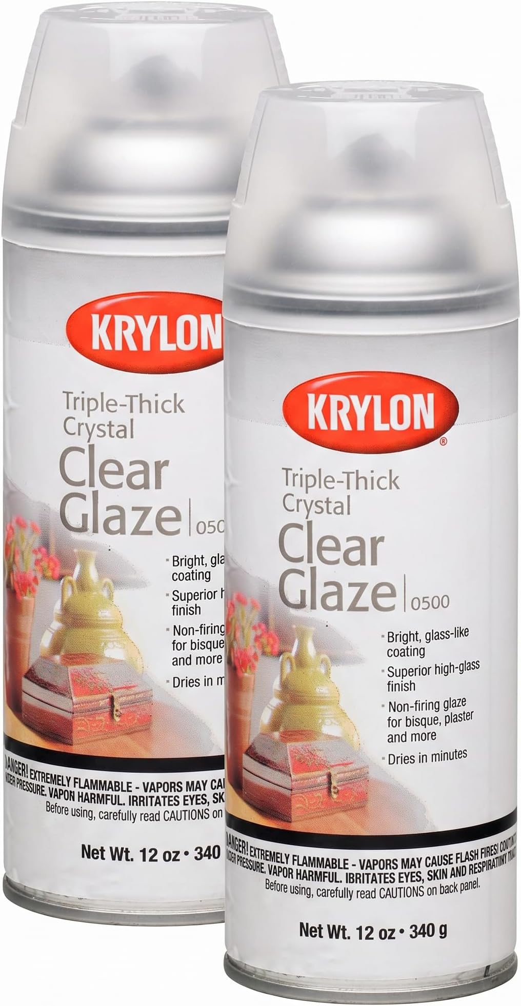 I00500A07 12-Ounce Triple Thick Clear Glaze Aerosol Spray,High-Gloss (Pack of 2)