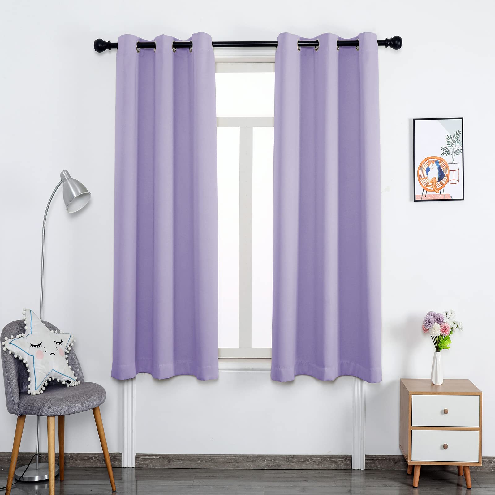 Rideau occultant super doux à isolation thermique efficace pour chambre de garçon 132x183