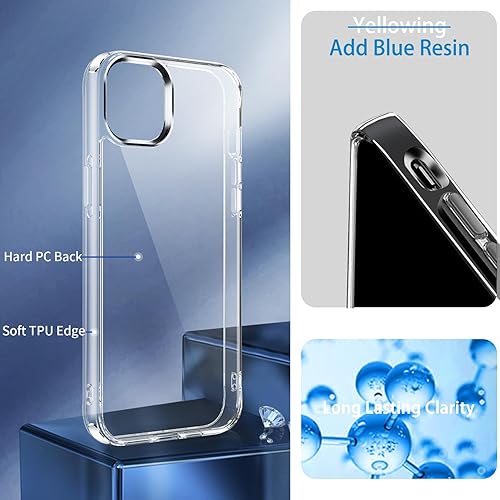 Miniatura 3 de JJGoo Compatible con iPhone 12 y 12 Pro funda transparente, transparente a prueba de golpes, delgada, antiarañazos, carcasa protectora trasera de