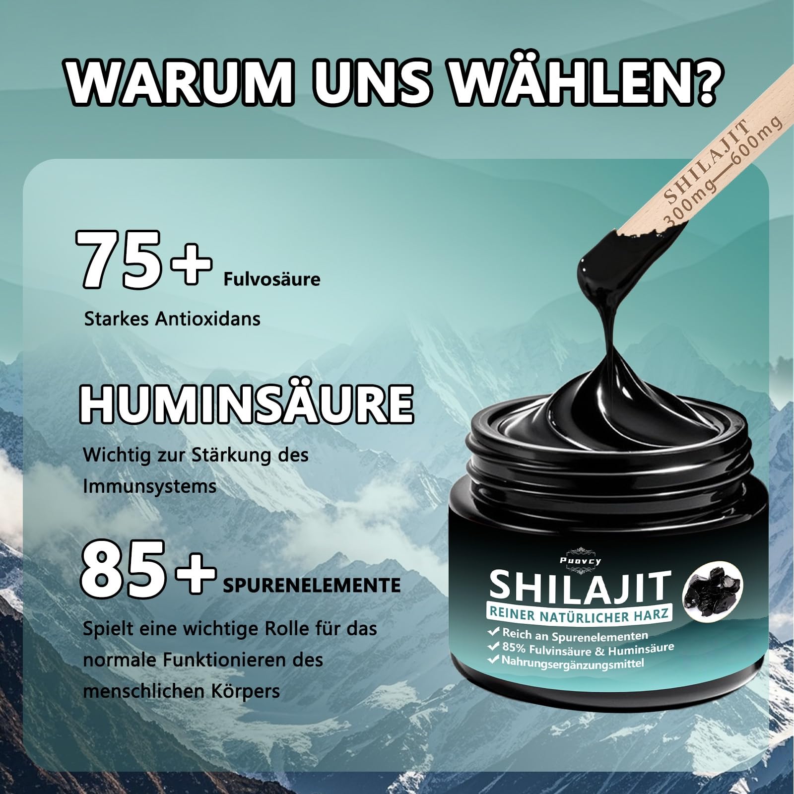 Resina natural Shilajit, Shilajit Himalaya original, para hombres y mujeres, 31 g