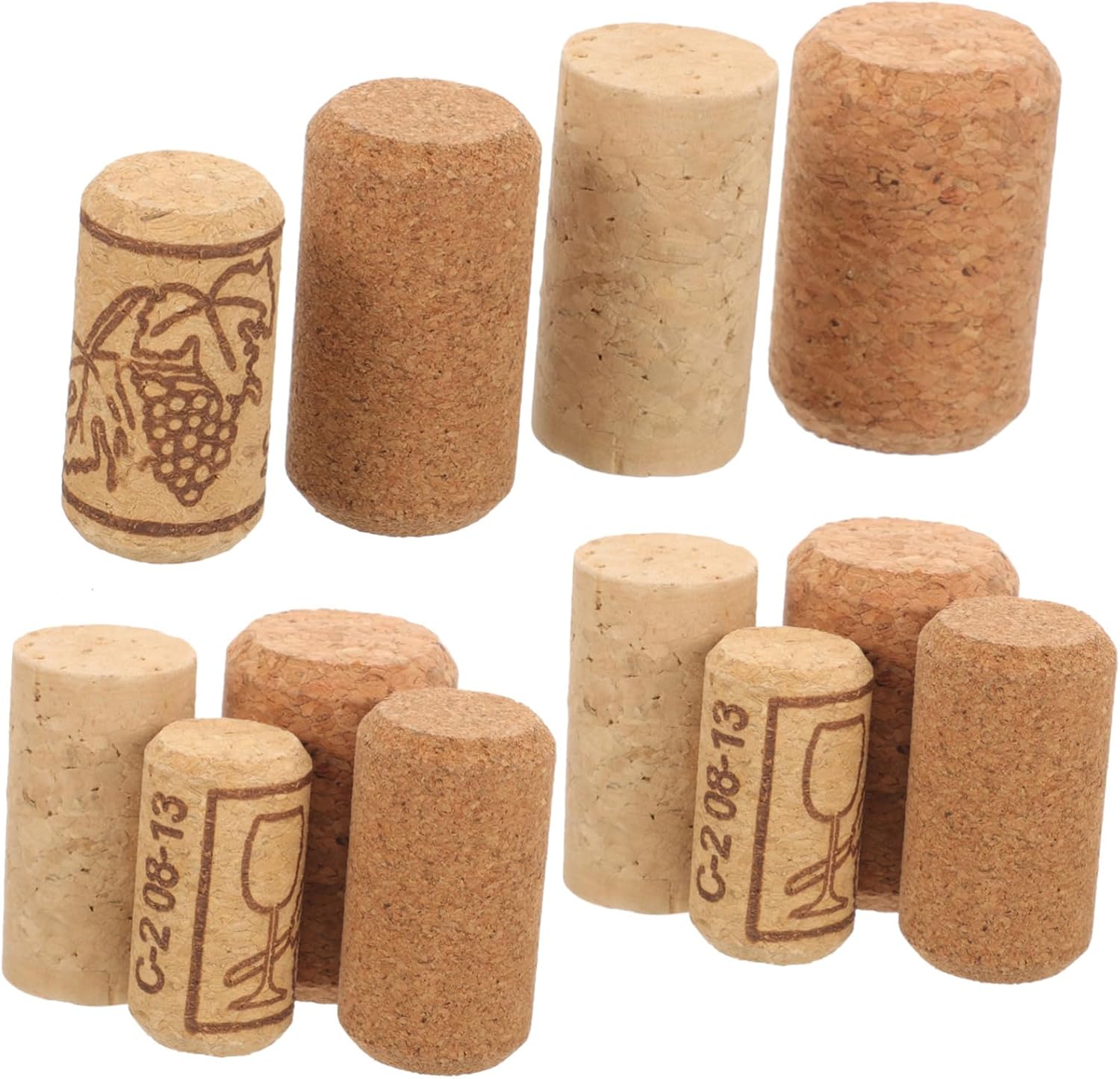 Amazon｜Mikinona 20個 ガラス瓶のコルク栓 ワインボトルのプラグ リサイクルコルク バイアル瓶 ワイン保存容器 ワインボトルの
