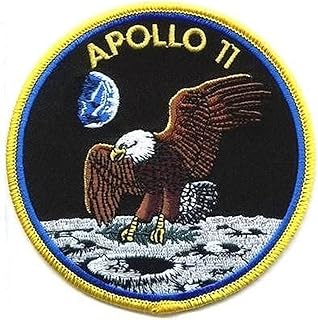 NASA Apollo 11 Patch (3.5 Inch) Embroidered (Hook + Loop) Velkro Badge Astronaut Space Suit Souvenir Costume Moon Landing Emblem Crest