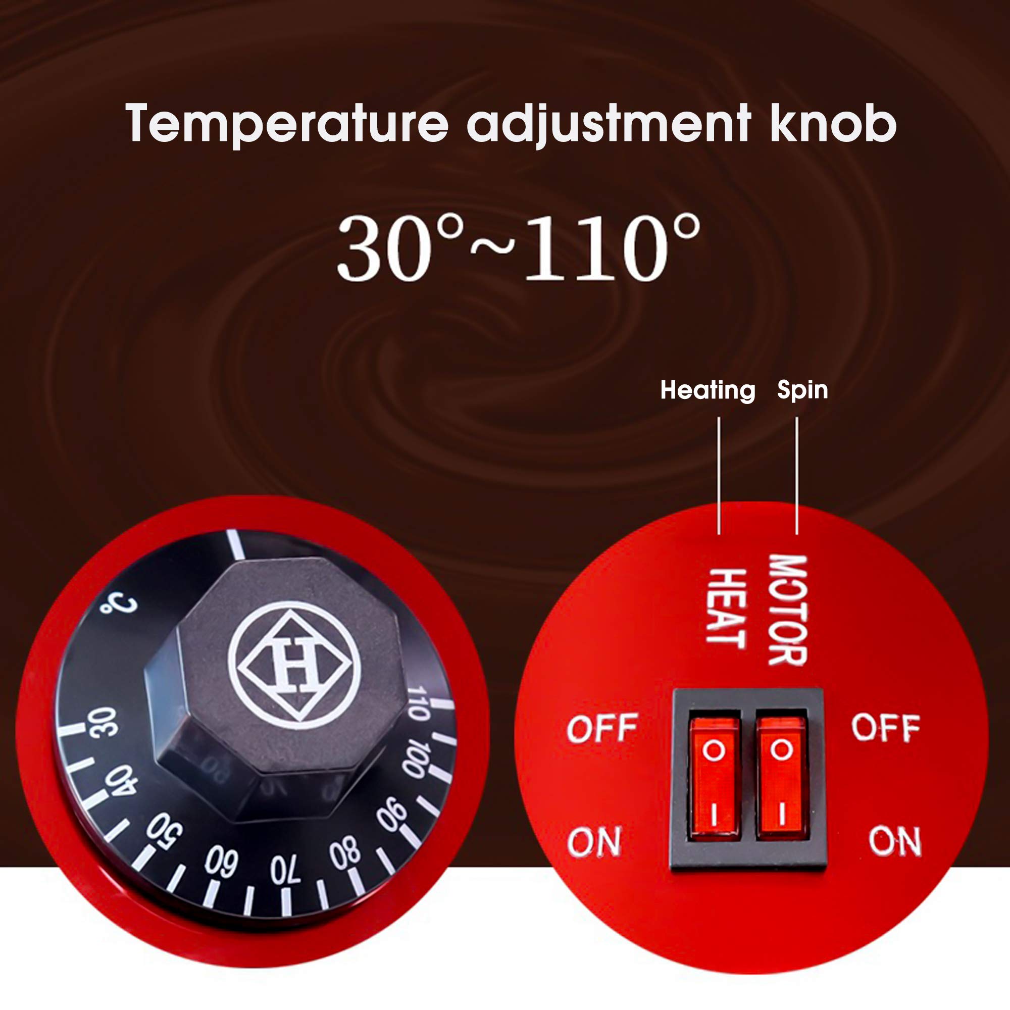 Macchina per fontana per fonduta di cioccolato, fonduta commerciale in acciaio inossidabile a 5 livelli da 3 litri per feste, matrimoni, ristoranti, temperatura regolabile 30 ℃ ~ 110 ℃
