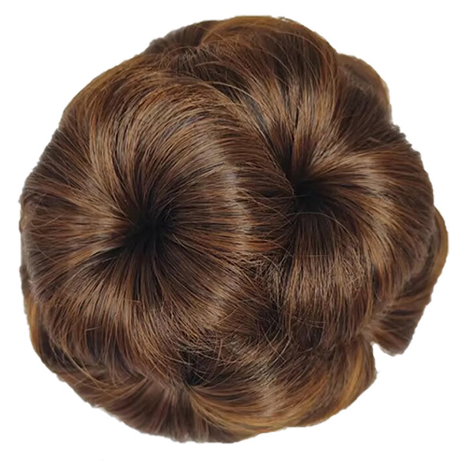 Thoanby Women's Light Brown Twisted Buns Hair Extension,Bun Updos Hairpiece Clip On Flower Bun Wigs For With Natural Lookings Strong Clip For Formal Occasion Hairstyle