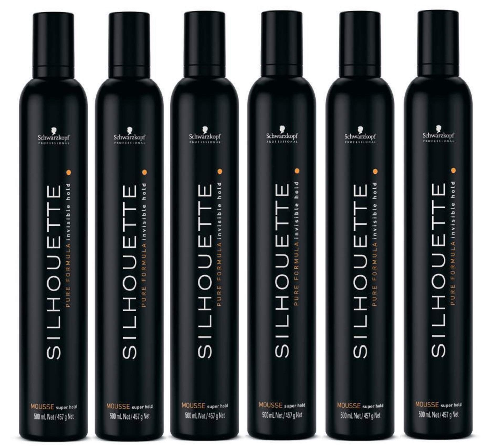 Super Hold Mousse Hair Foam Silhouette Styling Schwarzkopf 500 ml Pack of 6