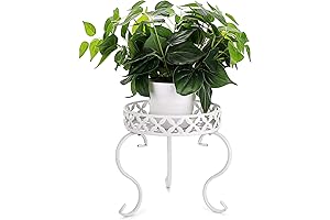 White Outdoor Plant Stand: OwnMy Rustproof Iron Flower Pot Holder